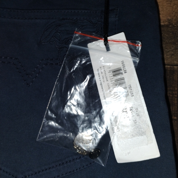 NWT Versace Collection "Trend" Mens Blue Pants Size 34 Straight Leg - Picture 7 of 11